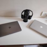 My work setup with both my MacBooks