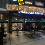 Working Place (Outer Sitting Area, Starbucks) – Night View